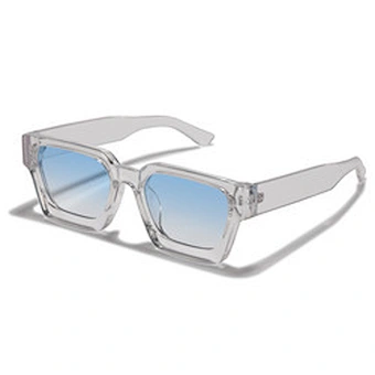 With Case Fashion Vintage Large Glasses Flat Trapezoid Beach 2023 Luxury Designer Famous Brand Shade Custom Sunglasses For Women