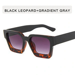 With Case Fashion Vintage Large Glasses Flat Trapezoid Beach 2023 Luxury Designer Famous Brand Shade Custom Sunglasses For Women