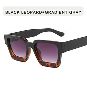 With Case Fashion Vintage Large Glasses Flat Trapezoid Beach 2023 Luxury Designer Famous Brand Shade Custom Sunglasses For Women