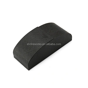 2023 Wholesale Price PU Portable folding Triangular Cases handmade leather custom logo print Branded sunglasses case packaging