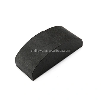 2023 Wholesale Price PU Portable folding Triangular Cases handmade leather custom logo print Branded sunglasses case packaging