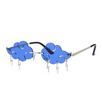 rain cloud funny party glasses festival ball women eyewear metal fashion rimless lens sun sunglasses