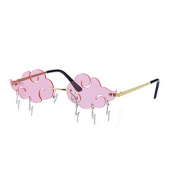 rain cloud funny party glasses festival ball women eyewear metal fashion rimless lens sun sunglasses