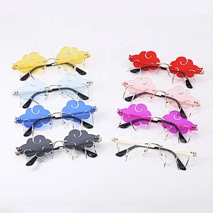 rain cloud funny party glasses festival ball women eyewear metal fashion rimless lens sun sunglasses
