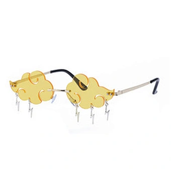 rain cloud funny party glasses festival ball women eyewear metal fashion rimless lens sun sunglasses