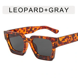 With Case Fashion Vintage Large Glasses Flat Trapezoid Beach 2023 Luxury Designer Famous Brand Shade Custom Sunglasses For Women
