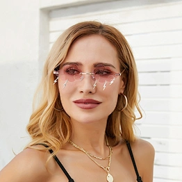 rain cloud funny party glasses festival ball women eyewear metal fashion rimless lens sun sunglasses