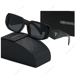 With Case Fashion Vintage Large Glasses Flat Trapezoid Beach 2023 Luxury Designer Famous Brand Shade Custom Sunglasses For Women
