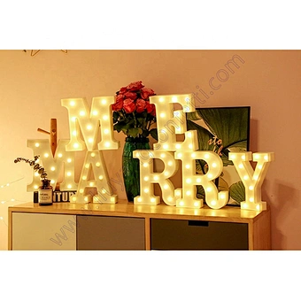 Anniversary Engagement Illuminate Sign Marquee Party Valentine Marriage Supplier Marry Me Led Light Up Letter Wedding Decoration