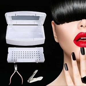 Disinfection Nail Art Pedicure Manicure Tool Metal Nipper Equipment Clean Storage Case Organizer Sterilizing Tray Box Cleaner