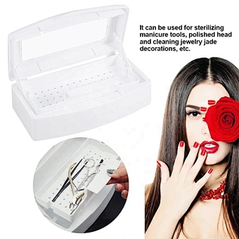 Disinfection Nail Art Pedicure Manicure Tool Metal Nipper Equipment Clean Storage Case Organizer Sterilizing Tray Box Cleaner