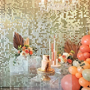 Wheat Luxury Gold Sequin Backdrop 3d Pannel Backkrop Shimmer Wall Panel event Wedding Birthday Party Decoration Supplies