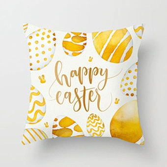 Home Party Sofa Rabbit Bunny Egg Cover 45*45cm 18*18inch Sublimation Cushion Custom Pocket Pillow Case Happy Easter Decoration