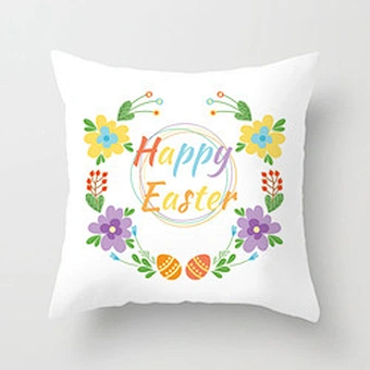 Home Party Sofa Rabbit Bunny Egg Cover 45*45cm 18*18inch Sublimation Cushion Custom Pocket Pillow Case Happy Easter Decoration