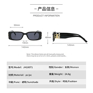 Unisex Women Luxury Brand Designer Fashion Small Square Frame 2023 Retro Champagne Ladies Personality B Letter Sunglasses