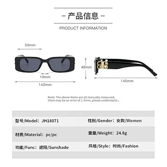 Unisex Women Luxury Brand Designer Fashion Small Square Frame 2023 Retro Champagne Ladies Personality B Letter Sunglasses