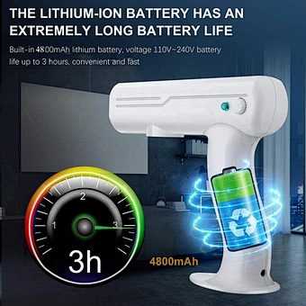 Electrostatic Disinfectant Spray Cordless Battery Fog Steam Gun Virus Fogger Wireless Disinfection Atomizer Sprayer Machine