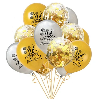 Photo Booth Frame Props Gold Black Eve Party Supplies Decoration Kids Toy Wedding Air Globos 2021 Happy New Year Latex Balloon