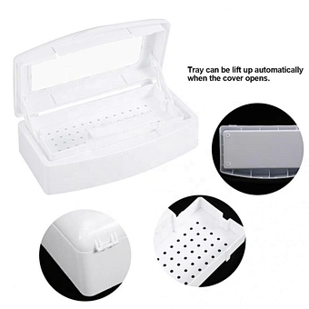 Disinfection Nail Art Pedicure Manicure Tool Metal Nipper Equipment Clean Storage Case Organizer Sterilizing Tray Box Cleaner