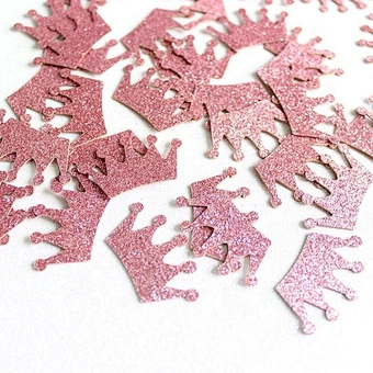 Rose Gold Crown Glitter Confetti for Birthday Bachelor Hen Party Wedding Table Scatter Decor DIY Supplies decoration throwing