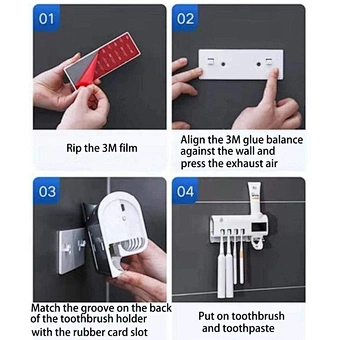 Portable Air Dried Function For Travel Storage Wall Mounted Uv Toothbrush Sanitizer Gems Killer Toothbrush Sterilizer