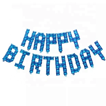 Yachen Wholesale 16inch Happy Birthday Letter Balloons Ballon Party Decoration Colorful Crystal Foil Letter Balloons