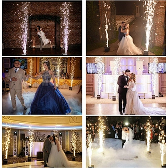 Pyrotechnics Fountain Sparkler Composite Ti Wedding Factory Pyro 200g Bags Titanium Powder Indoor Fireworks Cold Spark Machine