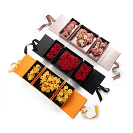 Custom Eternal Life Flower Packing Rose Soap Packaging Heart Shape Luxury Valentine's Day Paper Wedding I Love You Gift Box