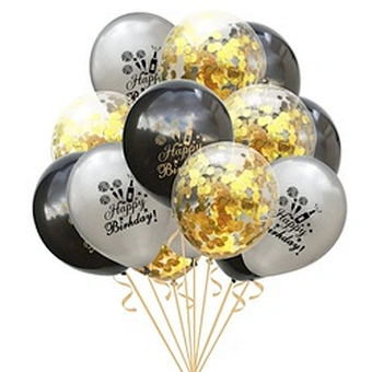 photo backdrop Supplies Globos decor Round 12 Inch Rose  Gold Confetti Set Latex Balloon Happy Birthday Party Decoration Kits