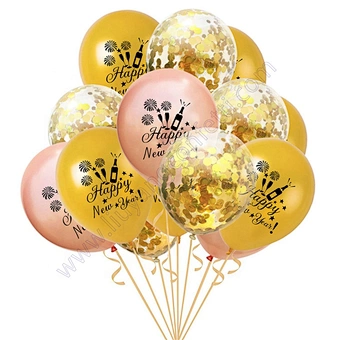Photo Booth Frame Props Gold Black Eve Party Supplies Decoration Kids Toy Wedding Air Globos 2021 Happy New Year Latex Balloon