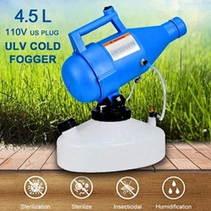 4.5l Portable Electric Ulv Fogger Machine Fogging alcohol Sprayer Electrostatic Handheld Cold Disinfectant Spray Disinfection