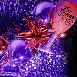 Pannel Decoration Wedding Birthday Party Happy Baby Shower Anniversary Event Decor Supplies Shimmer Wall Sequin Panel Backdrop