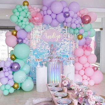 Decoración de ventana de tienda de publicidad unicornio lentejuelas boda fiesta decoración de pared espejo brillo Panel brillo telón de fondo