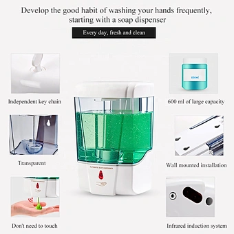 Washroom Alcohol Spray Disinfectant Machine Wall-Mounted Automatic Sterilizer Disinfection Auto Hand Sanitizer Dispenser