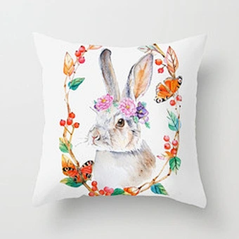 Home Party Sofa Rabbit Bunny Egg Cover 45*45cm 18*18inch Sublimation Cushion Custom Pocket Pillow Case Happy Easter Decoration