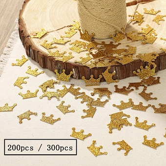 Rose Gold Crown Glitter Confetti for Birthday Bachelor Hen Party Wedding Table Scatter Decor DIY Supplies decoration throwing