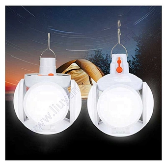 Led Rechargeable Portable Camping Lamp Lantern Tent Foldable Emergency Night Market Dc Charge Ufo Garden Yard Solar Light