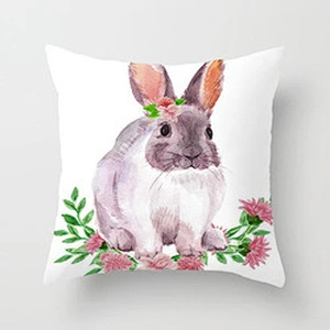 Home Party Sofa Rabbit Bunny Egg Cover 45*45cm 18*18inch Sublimation Cushion Custom Pocket Pillow Case Happy Easter Decoration