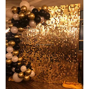 Decoración de ventana de tienda de publicidad unicornio lentejuelas boda fiesta decoración de pared espejo brillo Panel brillo telón de fondo