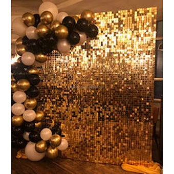 Decoración de ventana de tienda de publicidad unicornio lentejuelas boda fiesta decoración de pared espejo brillo Panel brillo telón de fondo