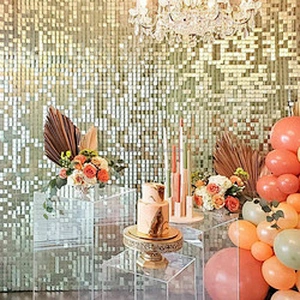 Wheat Luxury Gold Sequin Backdrop 3d Pannel Backkrop Shimmer Wall Panel event Wedding Birthday Party Decoration Supplies