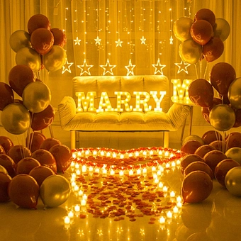 Anniversary Engagement Illuminate Sign Marquee Party Valentine Marriage Supplier Marry Me Led Light Up Letter Wedding Decoration