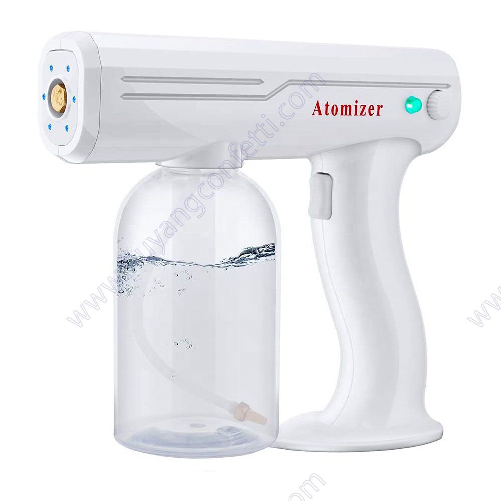 1300w 800ml Wireless Household Portable Sprayer Machine Blue Light Nano Steam Ray Nebulizer Ulv Fogger Spray Gun Disinfection