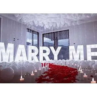 Anniversary Engagement Illuminate Sign Marquee Party Valentine Marriage Supplier Marry Me Led Light Up Letter Wedding Decoration