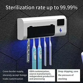 Holder Light Ultraviolet Ozone Automatic Lamp Led Cleaner automa Sterilization Rate Uv Toothbrush Sterilizer Disinfection Box