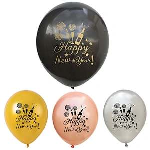 Photo Booth Frame Props Gold Black Eve Party Supplies Decoration Kids Toy Wedding Air Globos 2021 Happy New Year Latex Balloon