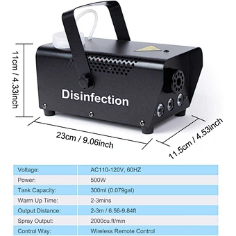 Electronic Spray Smoke Electrostatic Atomization Fogger Atomizer Fog Sprayer Sanitizing Disinfesh Disinfection Sterilizer