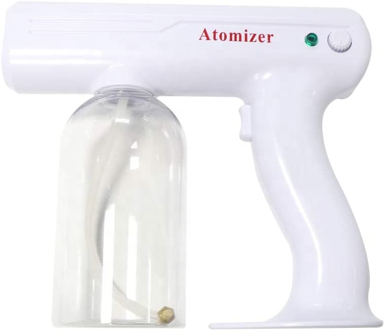 Wireless Blue Light Ray Spray Ultra Fine Aerosol Water Mist Trigger Disinfection Nano Steam Gun For Office Home Cloth Vehicle