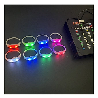 LED Bracelets Glow Party Lights Supplies Xyloband Remote Controlled Pulsera Light Up Wristband Pulseira Event DMX Bracelet leds
