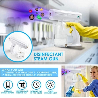 Electrostatic Disinfectant Spray Cordless Battery Fog Steam Gun Virus Fogger Wireless Disinfection Atomizer Sprayer Machine